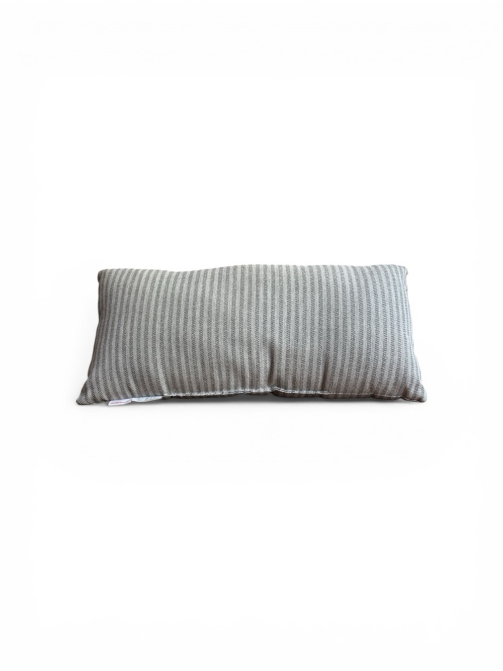 POTTERY BARN SUNBRELLA OUTDOOR LUMBAR PILLOW GREY STRIPES 22” x 10”